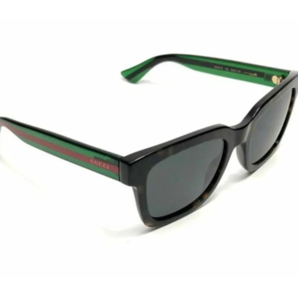 Gucci Men's Havana and Green Sunglasses!